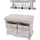 Mendler Garderobe mit Sitzbank 42x62x33cm weiß