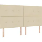 vidaXL Kopfteil mit Kopfteil Creme 180 cm