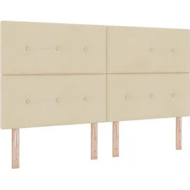 vidaXL Kopfteil mit Kopfteil Creme 180 cm