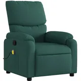 vidaXL Massagesessel Dunkelgrün Stoff 99 x 99 x 99 cm Grün mit Fernbedienung
