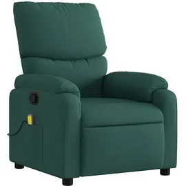 vidaXL Massagesessel Dunkelgrün Stoff 99 x 99 x 99 cm Grün mit Fernbedienung
