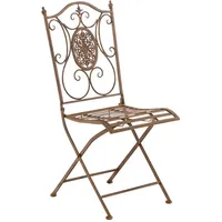TPFGarden Gartenstuhl, Braun, Metall, 42x49x91.5 cm, Gartenmöbel, Gartenstühle, Gartenstühle