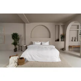 Kayori Bettwäsche "Kiso", weiß, B/L: 155cm x 220cm, 1 Stk., 1 Stk., Lyocell, B/L: 80cm x 80cm, 2 Stk., Lyocell, Obermaterial: 100% Baumwolle, Bettwäsche, Bettwäsche, aus Tencel