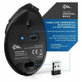 CSL Ergonomische Maus schwarz