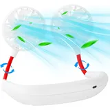 Nackenventilator 2000mah Usb Leise Tragbar Weiß
