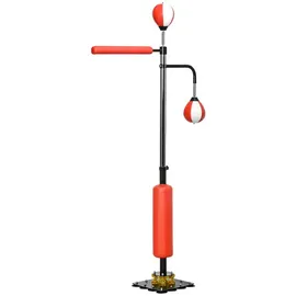 sportnow Box-Sandsack, mit 2 Speedbällen, Reflexstange, Saugnapf-Basis für Erwachsene, Jugendlichen