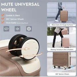 luxuskollektion Handgepäck Koffer-Set 3-tlg. braun