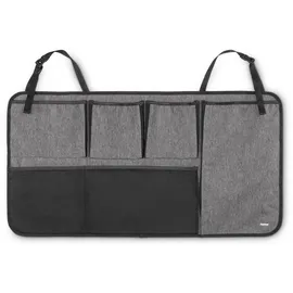 Hama 00121344 Auto Kofferraum-Organizer für Rückwand, Schwarz/Grau