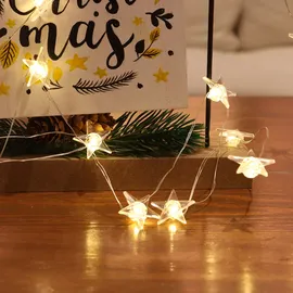 ideoon lights LED Sternen-Lichterkette 4,2 m warmweiß
