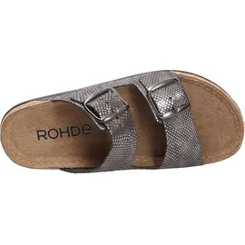 ROHDE Damen Pantolette Schnalle Rodigo-D 5872, Größe:41 EU, Farbe:Grau - Grau - 41