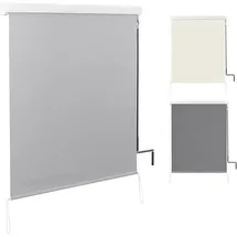 Woltu Aluminium Senkrechtmarkise 140 x 140 cm Grau