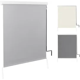 Woltu Aluminium Senkrechtmarkise 140 x 140 cm Grau