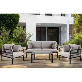 Konsimo RAMBE Gartentisch 95 x 41,5 x 65 cm Schwarz