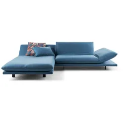 Bullfrog Ecksofa 1044 Beo Stoff Blau Taubenblau 182 x 302 cm