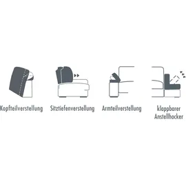 die planbar Eckcouch Polyester L-Form 3-Sitzer Grün