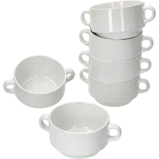 Mambocat 6er Set Stiva Suppenschale weiß 250 ml