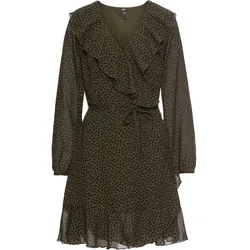 bonprix Minikleid in Wickeloptik, grün, 38