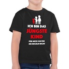Shirtracer T-Shirt »Ich bin das jüngste Kind. Für mich gelten die Regeln nicht - Statement Sprüche Kinder - Jungen Kinder T-Shirt« geschwister t-shirts kinder - ich bin das jüngste kind schwarz 152 (12/13 Jahre)