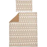 Meyco Ikat Bettbezug Sand / Toffee 100% x 135 - Braun