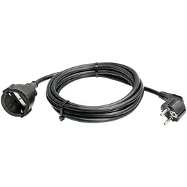 as - Schwabe AS Schwabe 50312 Strom Verlängerungskabel Schwarz 3.00 m H05VV-F 3G 1,5 mm2