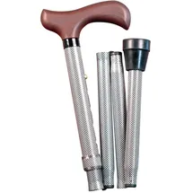 Queralto Gehstock aus Aluminium ausziehbar und faltbar Schwarz/Weiß