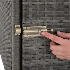 Tectake Sonnenliegen Set 3-tlg. grau