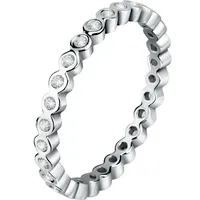 CHRIST Silberring CHRIST Damen-Ring 925er Silber, recycelt Zirkonia, Zirkonia silberfarben 52