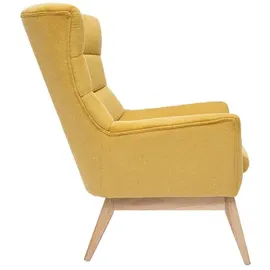 miliboo Sessel BRODY Polyester/Schaumstoff 70 x 80 x 80 cm Gelb