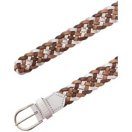 Mustang Flechtgürtel Leder beige 3 cm 90