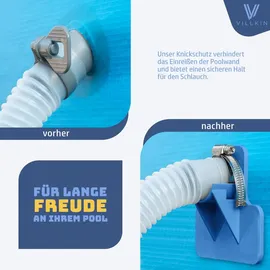 Villkin Pool Schlauchhalter 26-38 mm blau