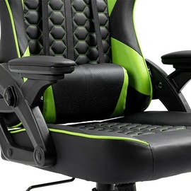 kraken chairs Gaming Stuhl Ergonomischer Gaming Sessel, Bürostuhl Höhenverstellbar Drehstuhl, Gamer Stuhl Verstellbare Armlehne Lendenkissen Schwarz/Grün