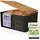 Lumaland Brotkasten Cuisine schwarz mit Bambusdeckel Schwarz | Gr.: onesize