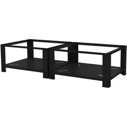 ML-Design 2er Set Waschmaschinen Untergestell Sockel Universal  Erhöhung Trockner Schwarz