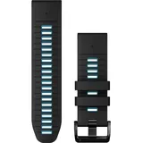Garmin Quickfit Silikon Armband 26mm Schwarz/Blau fenix 8 51mm u.a.