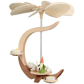 Seiffener Volkskunst Pyramide C-Form Schäferwichtel 30 cm,