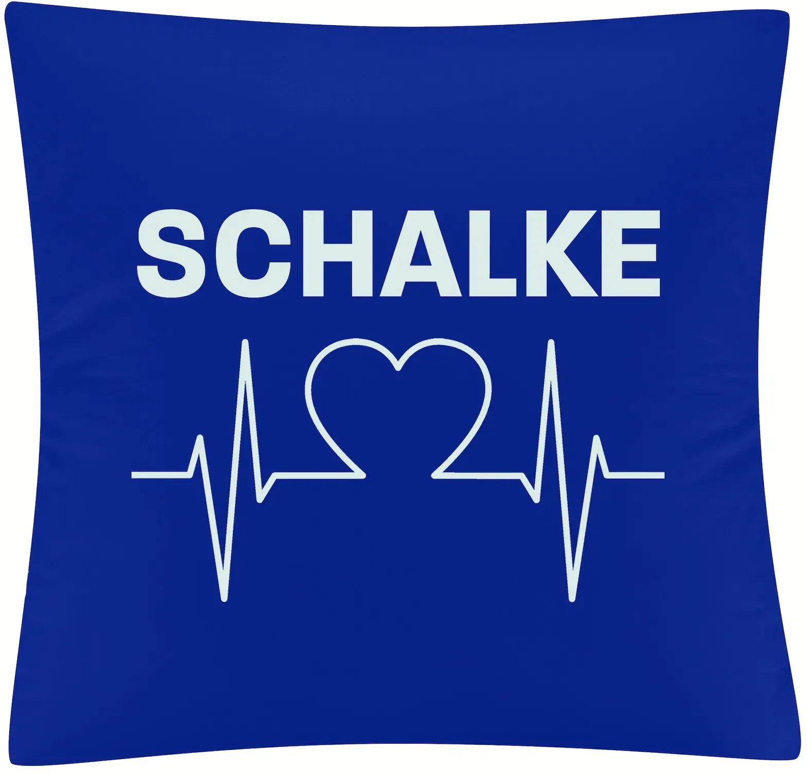 multifanshop® Kissenbezug - Schalke - Herzschlag - Druck weiß