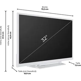 Toshiba 32LK3C64DAA 32" LED Full HD Smart TV weiß