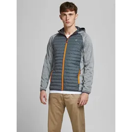 JACK & JONES Multi Quilted Jacke Grey Melange / Set In Sleeves M