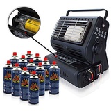 1x Rsonic Camping Gasheizung + 12 Butane gaskartuschen