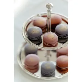 Edzard Etagere Faden Höhe 16 cm 2-stöckig), rund, edel versilbert, anlaufgeschützt,