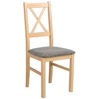 Beautysofa Esszimmerstuhl Stuhl Nilo X (2 Stk. pro Satz) aus Holz mit gepolstertem Sitz (4 St), Beine in: Buche, Sonoma, Stirling, Nussbaum, Schwarz und Weiß