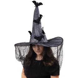 Fledermaus Hexenhut mit Schleier