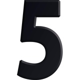 Kirsten Ziffer selbstklebend, Type 5, Höhe 30 mm, Aluminium schwarz eloxiert