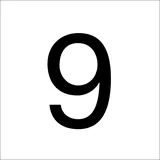 RZB Ziffer "9",200mm 99224.003.9