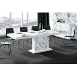Design Esstisch Tisch HME-111 Hochglanz ausziehbar 160 bis 256 cm - Naturbelassen
