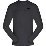 TCA Jungen Element Langarm Rundhalsausschnitt Laufshirt - Grau, 8-10 Jahre - 8-10 Jahre