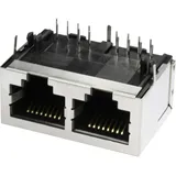 econ connect 3012S02 Multiport 2 x RJ45 3012S02 Buchse, Einbau horizontal Polzahl Sensoren 8P8C Metall 1 St.