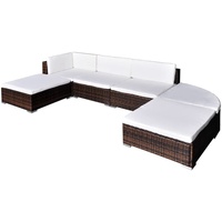 vidaXL Garten-Lounge-Set mit Auflagen 6-tlg. braun 41272