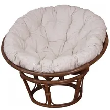 moebel-direkt-online Papasansessel Baumwolle/Polyester 100 x 60 x 100 cm Braun mit Kissen