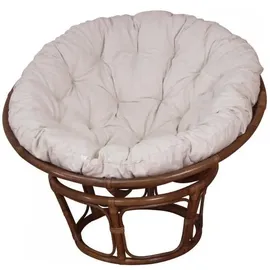 moebel-direkt-online Papasansessel Baumwolle/Polyester 100 x 60 x 100 cm Braun mit Kissen